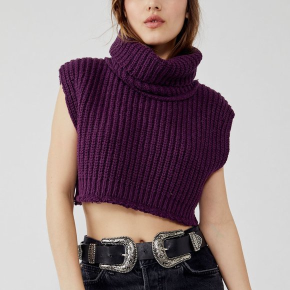 Free People Sweaters - 🎉 LAST CHANCE🎉 FREE PEOPLE Honey Bunny Crop / Black Cherry